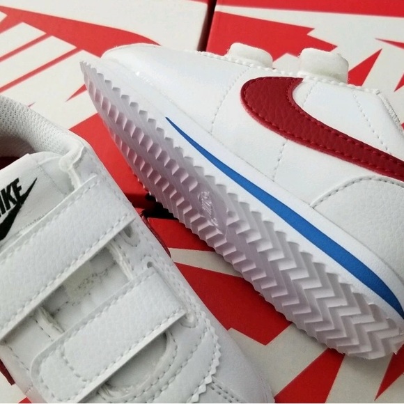 NIKE TODDLER  CORTEZ BASIC SL (TDV) 904769 103 WHITE / VARSITY RED 3C - Picture 5 of 8
